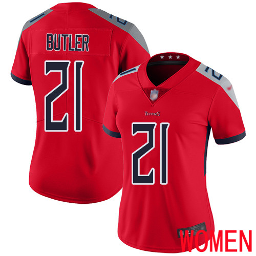 Tennessee Titans Limited Red Women Malcolm Butler Jersey NFL Football 21 Inverted Legend